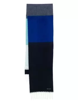Шарф Paul Smith в стиле колор-блок, синий