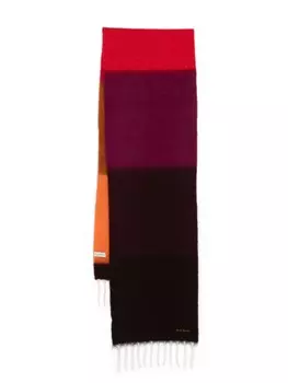Шарф Paul Smith в стиле колор-блок, красный