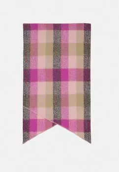 Шарф PCPYRON CHECKED Pieces, розовый