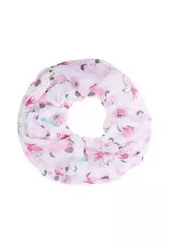 Шарф-Петля нала мягкая тонкая и легкая петля с рисунком собаки Seasons Of April, белый