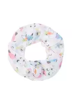 Шарф-Петля нала мягкая тонкая и легкая петля с рисунком собаки Seasons Of April, белый