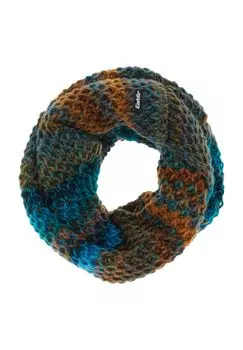 Шарф-петля, шерсть, вышивка логотипа, мужской Eisbar, цвет Petrolbraun