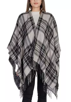 Шарф Pieces в клетку, черный