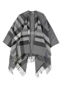 Шарф PLAID PONCHO MADE IN GERMANY FRAAS, фиолетовый