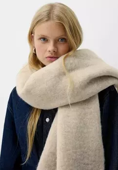 Шарф PLAIN Bershka, песочный