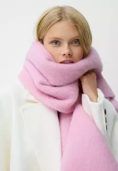 Шарф PLAIN Bershka, светло-розовый