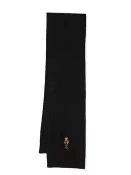 Шарф Polo Bear фактурной вязки POLO RALPH LAUREN, черный