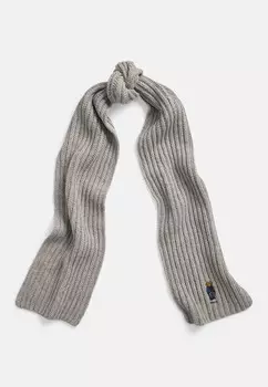 Шарф POLO BEAR RIB KNIT SCARF Polo Ralph Lauren, серый