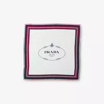 Шарф Prada с принтом, бежевый