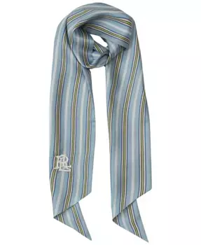 Шарф прямоугольный в полоску ко Дню матери Lauren Ralph Lauren, синий