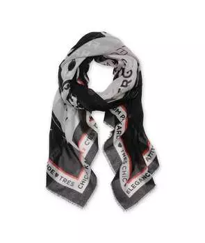 Шарф quotable karl square KARL LAGERFELD PARIS, черный
