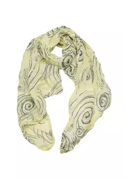 Шарф рай с содержанием шелка, производство Италия Collezione alessandro, желтый