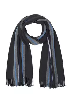 Шарф Raschel, бахрома, мужской Dunmore, цвет Navy Blau