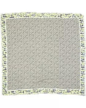 Шарф Rebecca Minkoff Spring Blooms Fringed Square, цвет Mint Multi