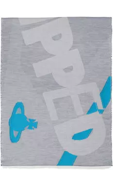 Шарф «Ripped And Ready» темно-синего цвета Vivienne Westwood