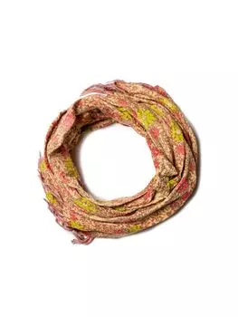 Шарф ручной работы с цветочной вышивкой Kantha Taj Hotel, цвет Beige Multi