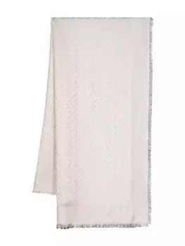 Шарф с эффектом градиента и логотипом FF FENDI, коричневый