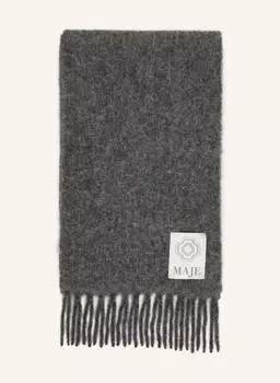 Шарф с альпакой maje, серый