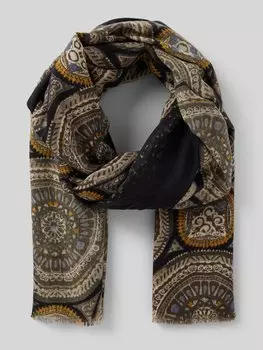 Шарф с бахромой altea, черный