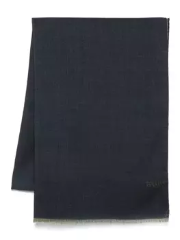 Шарф с бахромой Barba, синий