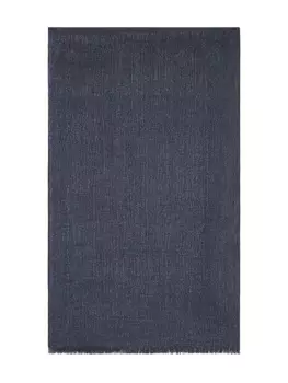 Шарф с бахромой Brunello Cucinelli, синий