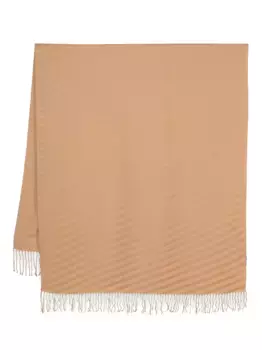 Шарф с бахромой Fabiana Filippi, коричневый