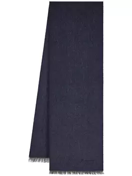 Шарф с бахромой Ferragamo, синий