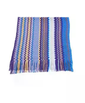 Шарф с бахромой и геометрическим узором Missoni, мультиколор