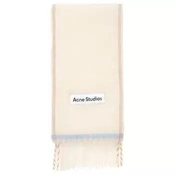 Шарф с бахромой и логотипом Acne Studios
