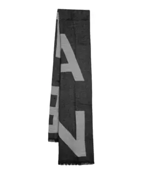 Шарф с бахромой и логотипом Balmain, мультиколор