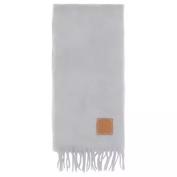 Шарф с бахромой и логотипом LOEWE