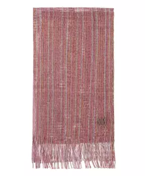 Шарф с бахромой и люрексовыми нитями Missoni, розовый