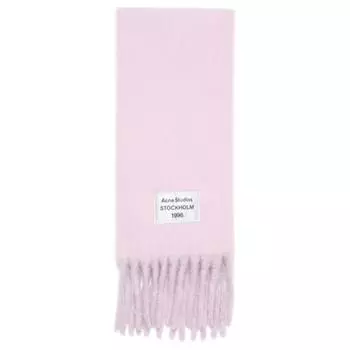Шарф с бахромой и нашивкой-логотипом Acne Studios