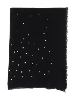 Шарф с бахромой и принтом FALIERO SARTI, черный