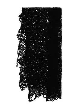 Шарф с бахромой Julius, черный