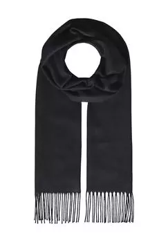 Шарф с бахромой, однотонный, женский Adagio, черный
