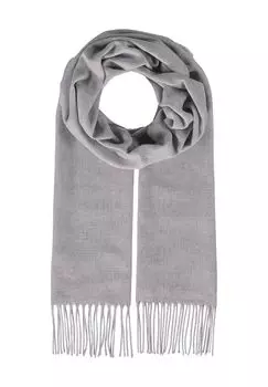 Шарф с бахромой, однотонный, женский Adagio, серый