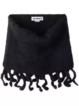Шарф с бахромой Sunnei, черный