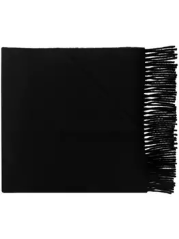 Шарф с бахромой TOTEME, черный