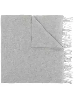 Шарф с бахромой TOTEME, серый