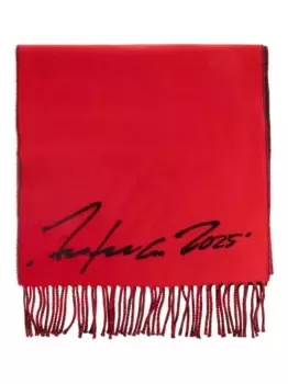 Шарф с бахромой X Futura 2000 KENZO, красный