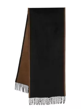 Шарф с бахромой Zegna, черный