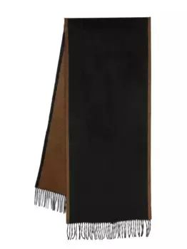 Шарф с бахромой Zegna, черный