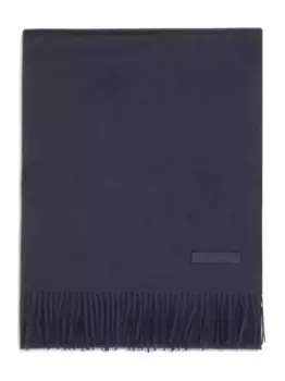 Шарф с бахромой Zegna, черный