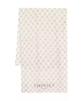 Шарф с бантиком Twinset, бежевый