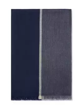 Шарф с цветными блоками из кашемира и шелка Brunello Cucinelli, цвет blue grey