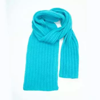 ШАРФ С ДЕКОРАТИВНОЙ СТРОЧКОЙ Portolano, бирюзово-голубой