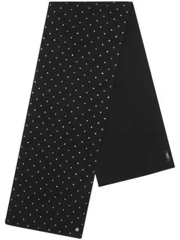 Шарф с деталью в виде пластины Медузы Versace, черный