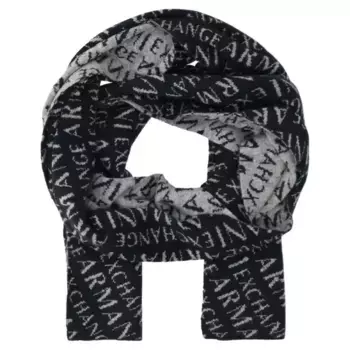 Шарф с добавлением шерсти Armani Exchange, синий
