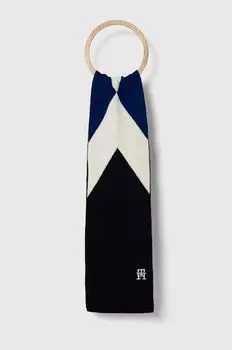 Шарф с добавлением шерсти для детей Tommy Hilfiger, темно-синий